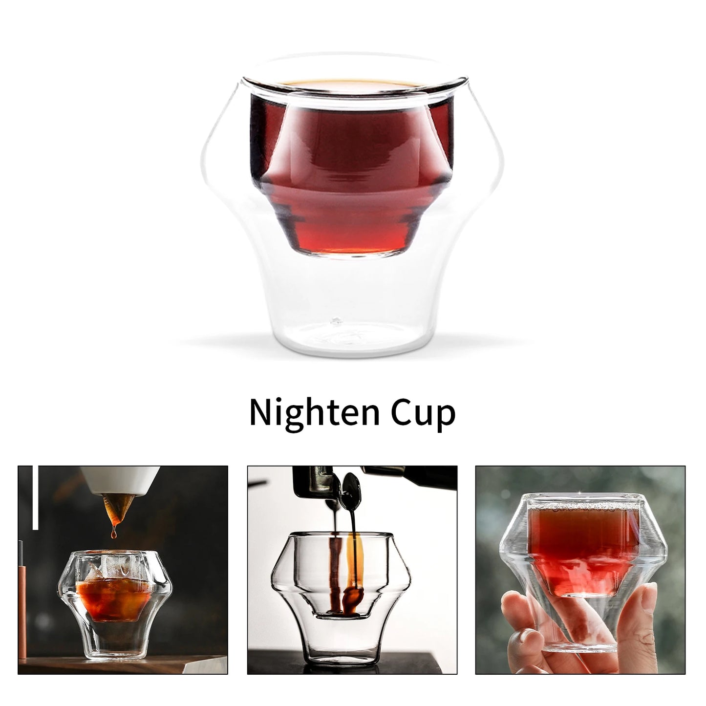 MHW-3BOMBER Nighten Glass Cup | Espresso Shot - POCILLO