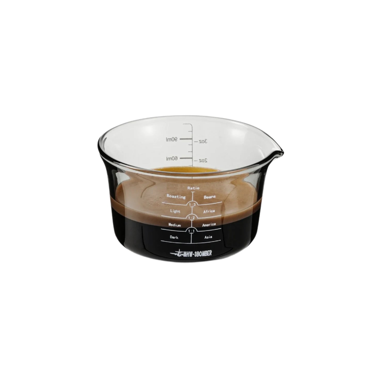 MHW-3BOMBER 120ml Glass Espresso Measuring Cup - POCILLO