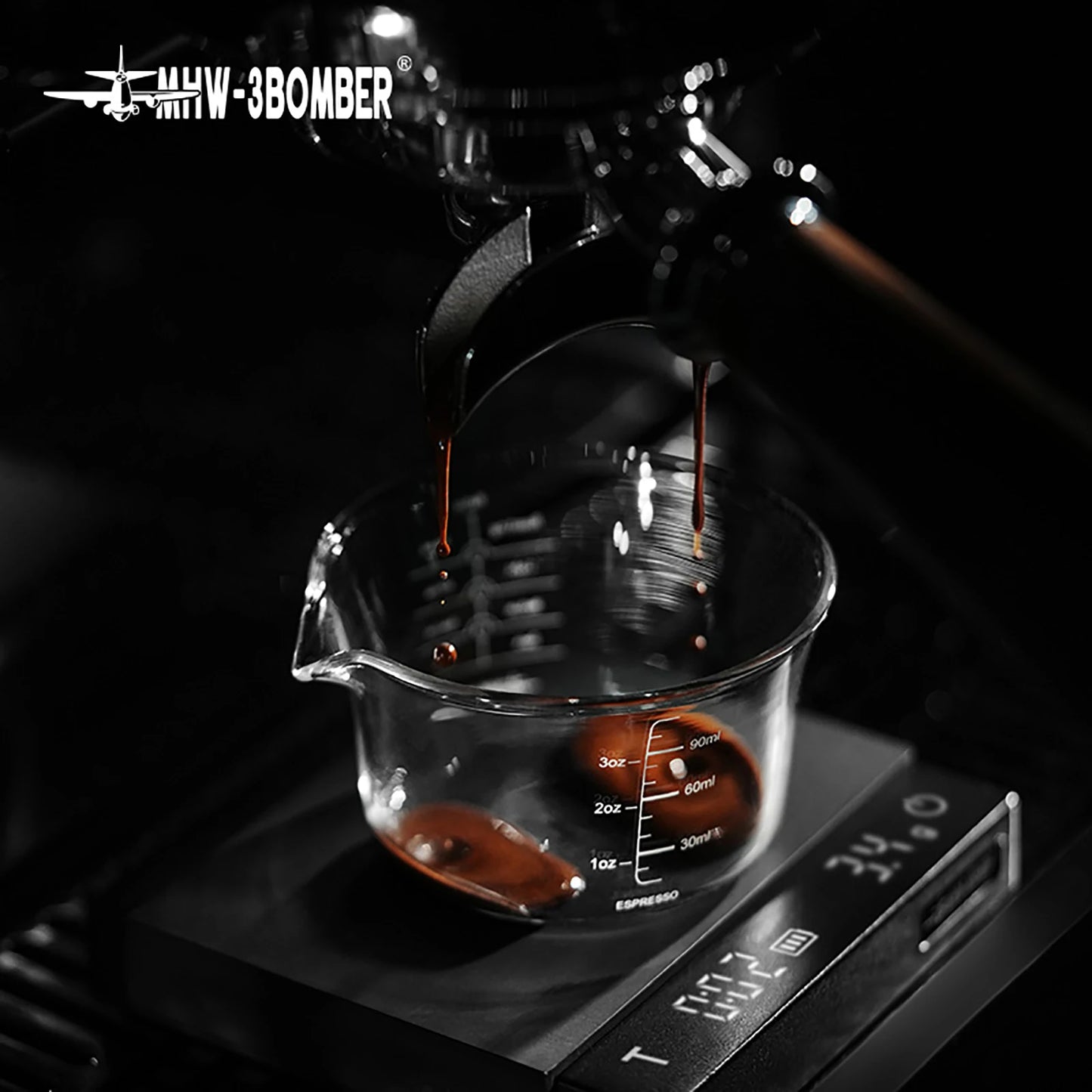 MHW-3BOMBER 120ml Glass Espresso Measuring Cup - POCILLO