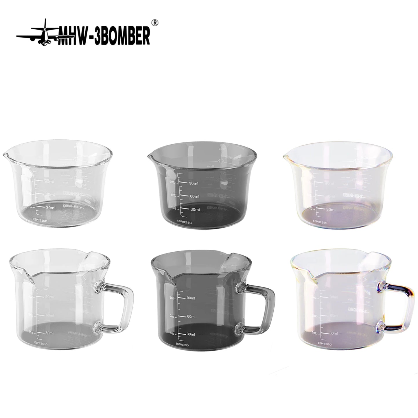 MHW-3BOMBER 120ml Glass Espresso Measuring Cup - POCILLO