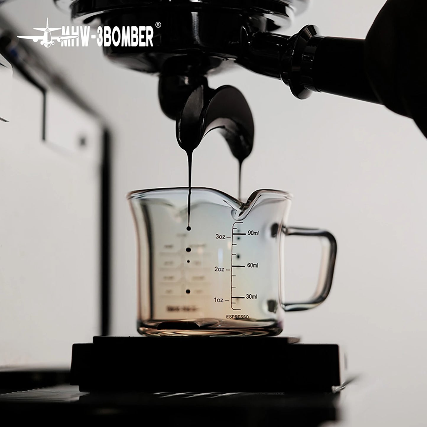MHW-3BOMBER 120ml Glass Espresso Measuring Cup - POCILLO