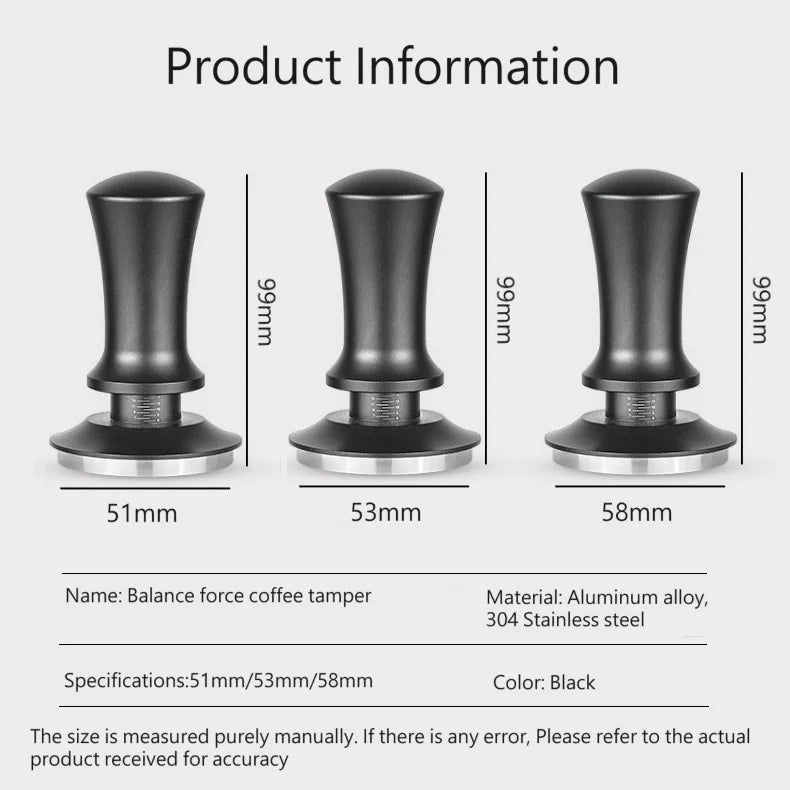 Spring-Balanced Fixed Force Coffee Tamper