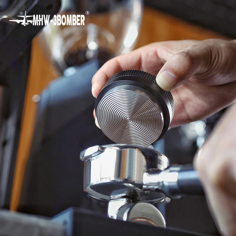 MHW-3BOMBER Distributor Stainless Steel Base Espresso Tamper - POCILLO