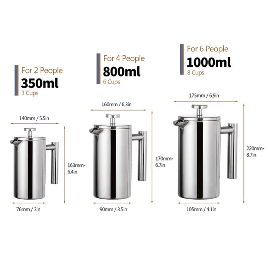 Double-Wall Stainless Steel French Press