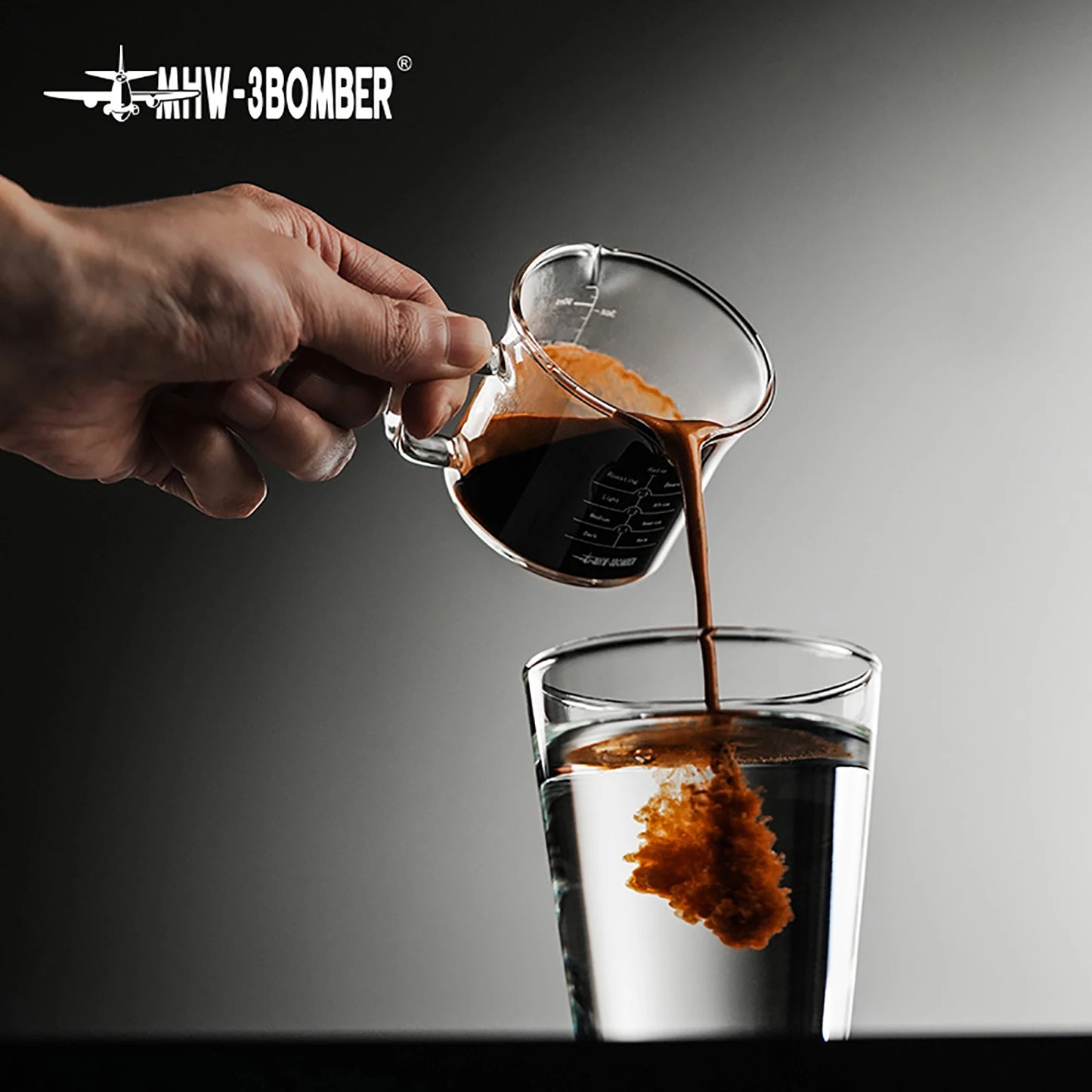 MHW-3BOMBER 120ml Glass Espresso Measuring Cup - POCILLO