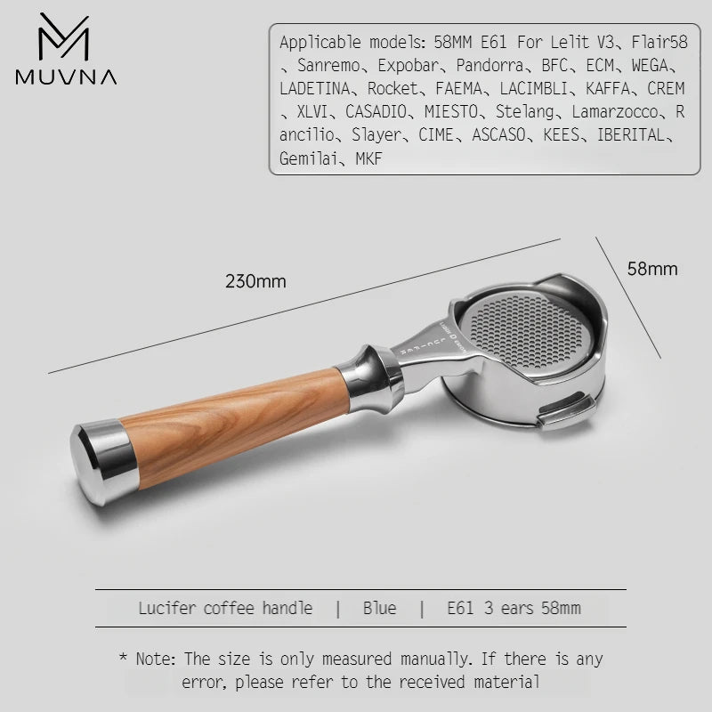 MUVNA Lucifer Series Espresso Bottomless Portafilter - POCILLO