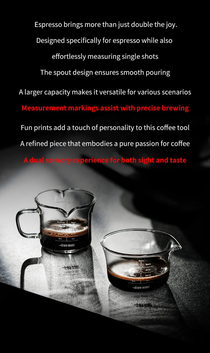 MHW-3BOMBER 120ml Glass Espresso Measuring Cup - POCILLO