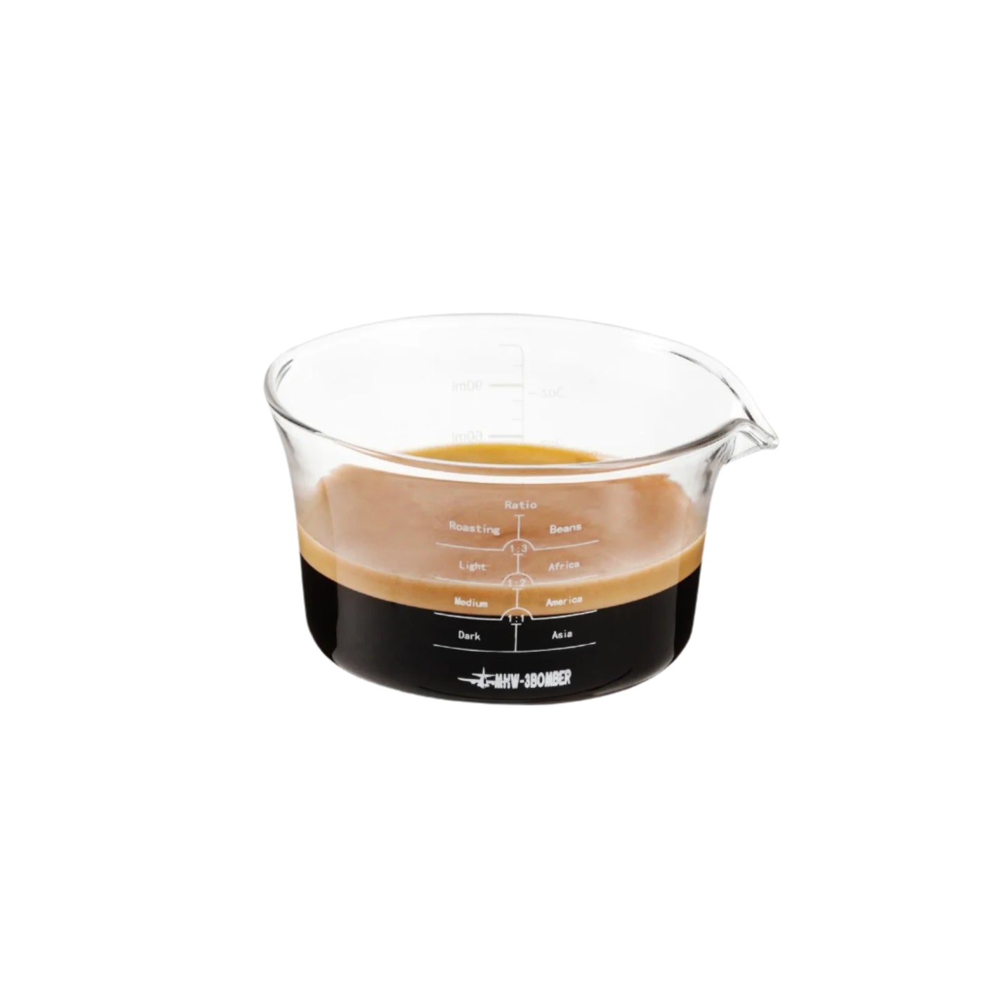 MHW-3BOMBER 120ml Glass Espresso Measuring Cup - POCILLO