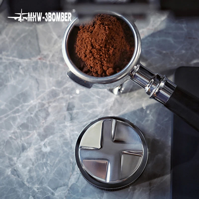 MHW-3BOMBER Distributor Stainless Steel Base Espresso Tamper - POCILLO