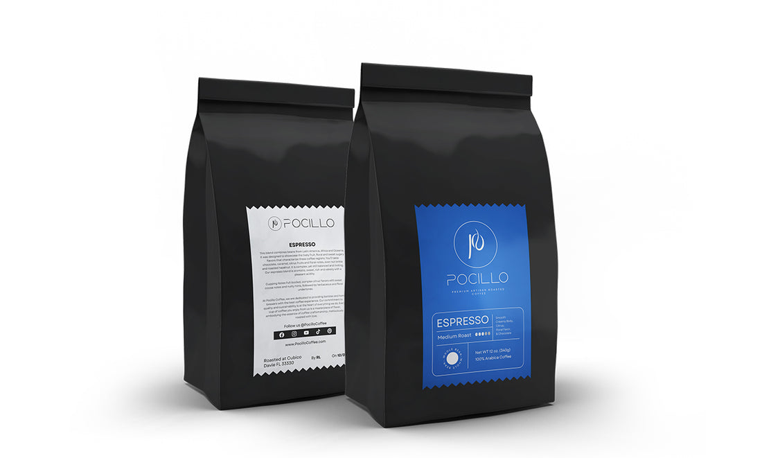 Pocillo Espresso Coffee Whole Bean Medium Roast 12oz