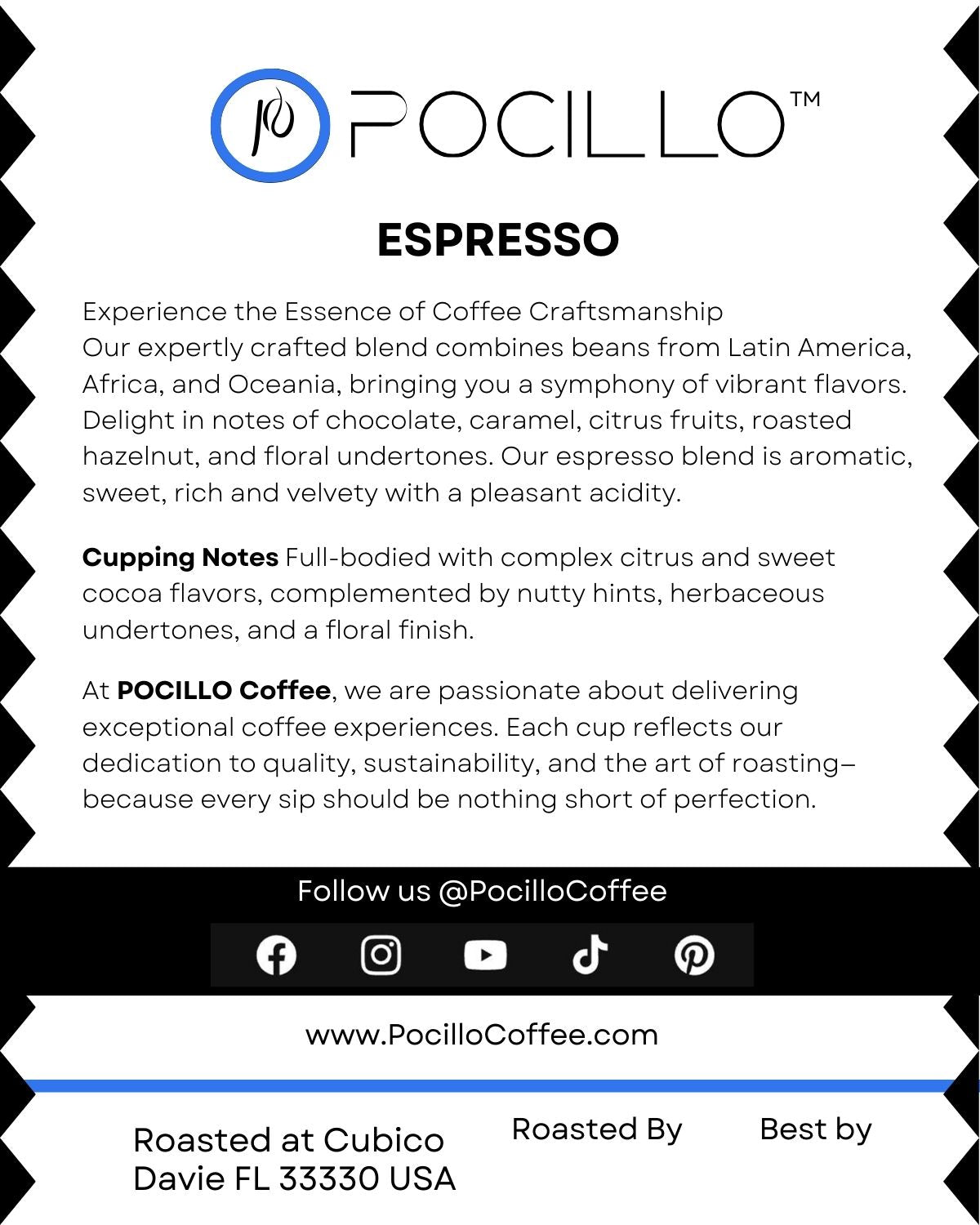 POCILLO Espresso Premium Artisan Roasted Coffee