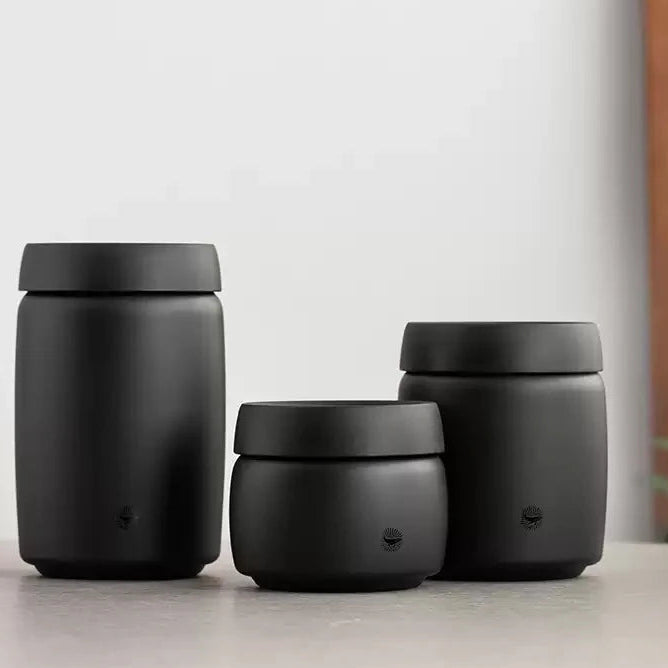 CAFEDE KONA Stainless Steel Sealed Tank Stainless Steel Vacuum Sealed Canisters For Coffee Beans,Tea, Kitchen Storage Containers - POCILLO