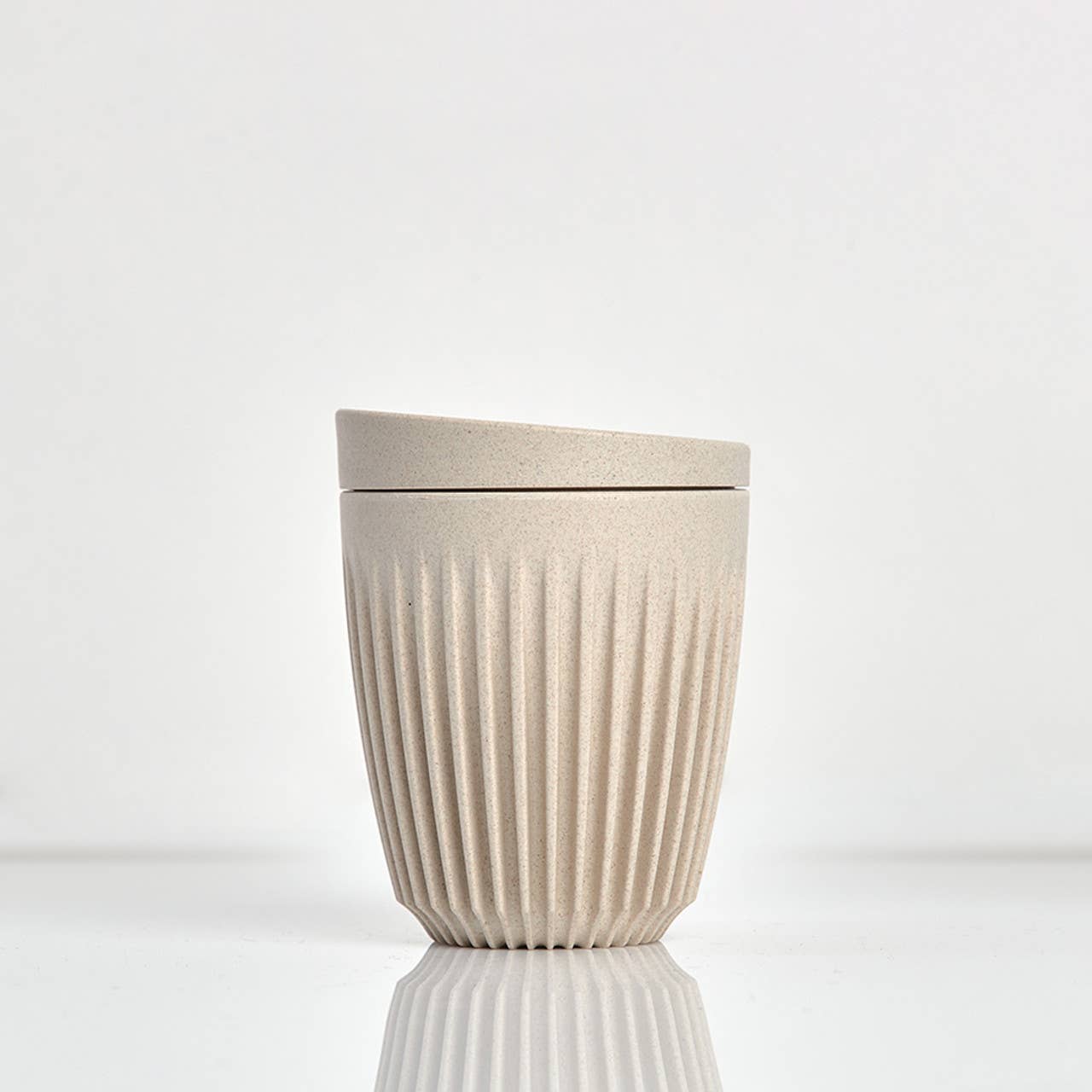 HuskeeCup Reusable and Sustainable Cup & Lid - 8oz natural