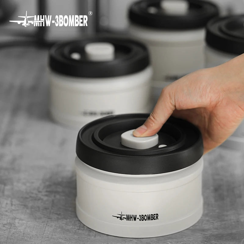 MHW-3BOMBER Coffee Manual Vacuum Storage Canister Airtight