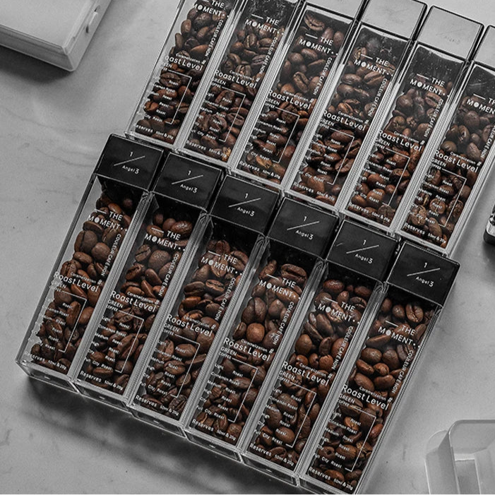 Single Dose Coffee Bean Storage Canister 12 Tubes