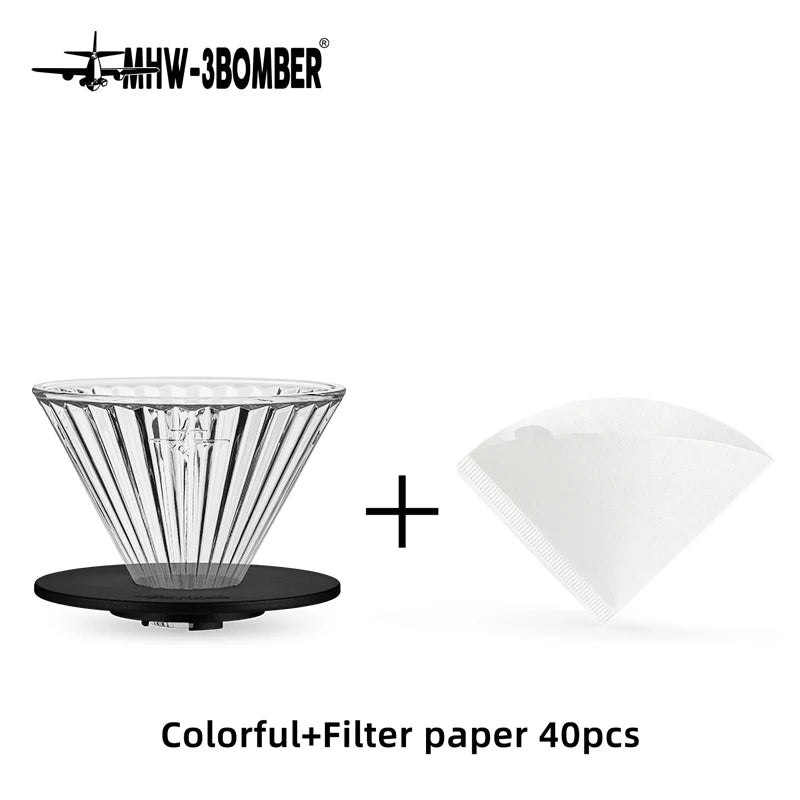 MHW-3BOMBER Glass Coffee Filter Pour Over