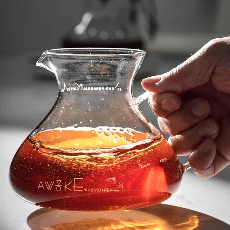 Glass Coffee Carafe with Markings – Serve in Style