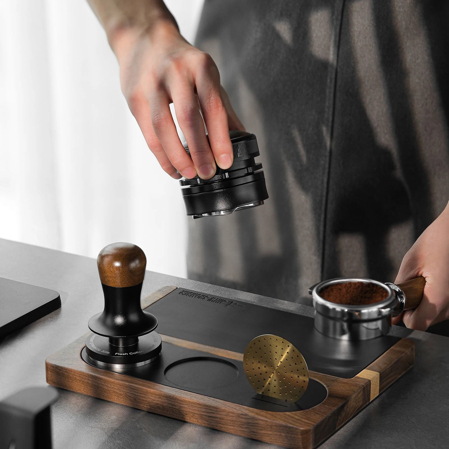 MHW-3BOMBER Espresso Tamping Station