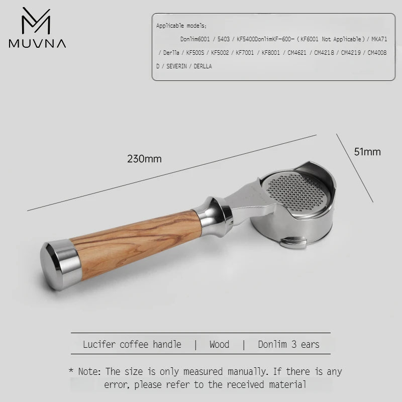 MUVNA Lucifer Series Espresso Bottomless Portafilter - POCILLO