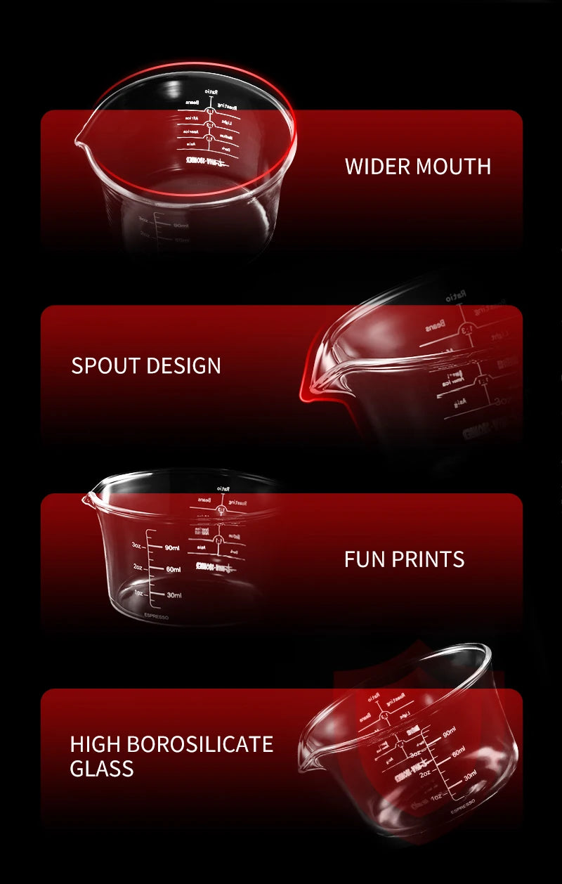MHW-3BOMBER 120ml  Glass Espresso Measuring Cup - POCILLO