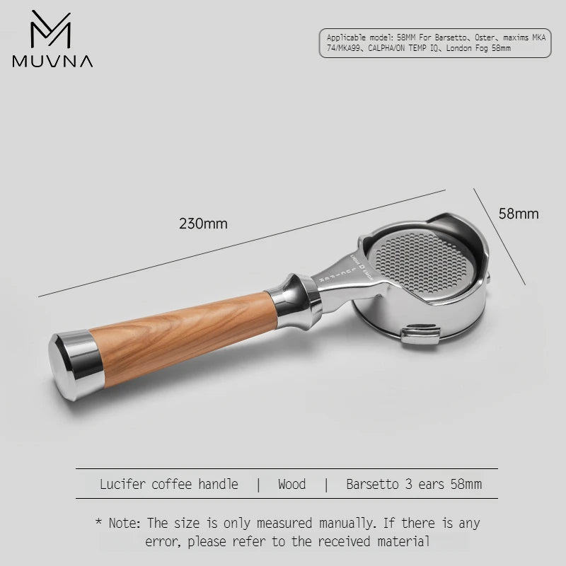 MUVNA Lucifer Series Espresso Bottomless Portafilter - POCILLO