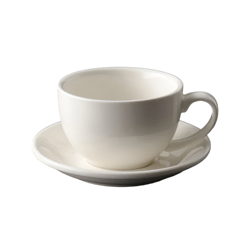 Latte Cups Ceramic Coffee Cup and Saucer Set 11oz