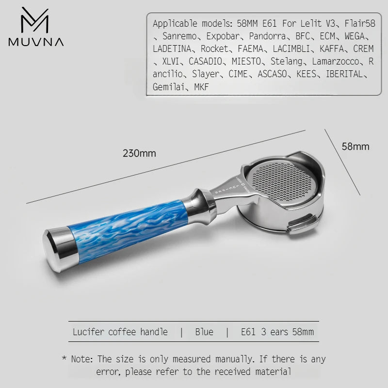 MUVNA Lucifer Series Espresso Bottomless Portafilter - POCILLO