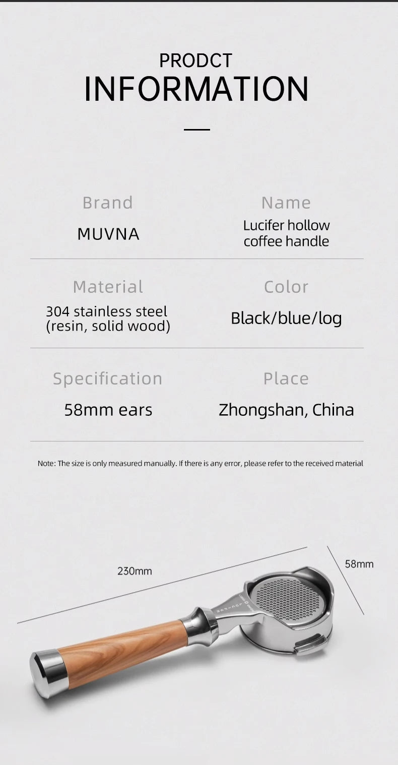 MUVNA Lucifer Series Espresso Bottomless Portafilter - POCILLO