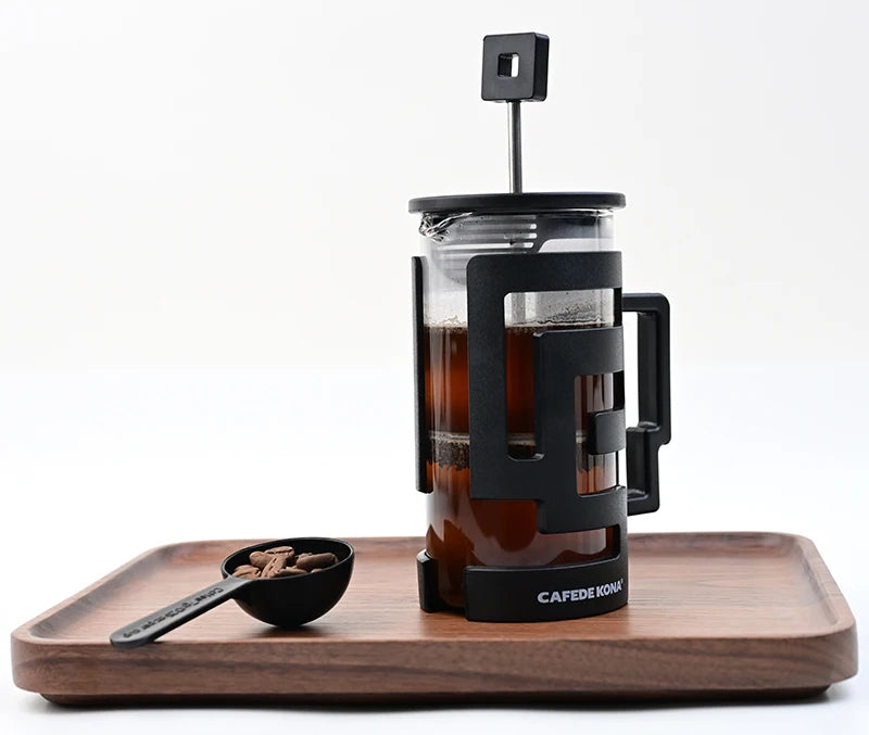 French Press Kettle 350ml 10oz. Heat-Resistant Glass Coffee/Tea Pot With Filter Screen - POCILLO