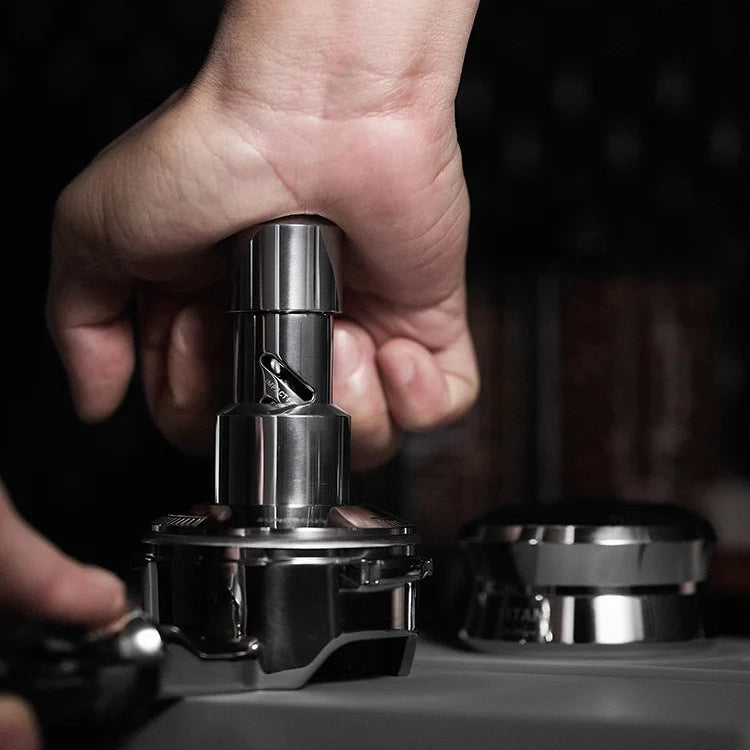 MUVNA Espresso Impact Tamper 51mm 53mm 58.35mm Stainless Steel Adjustable Depth Distribution Coffee Accessories Tool - POCILLO