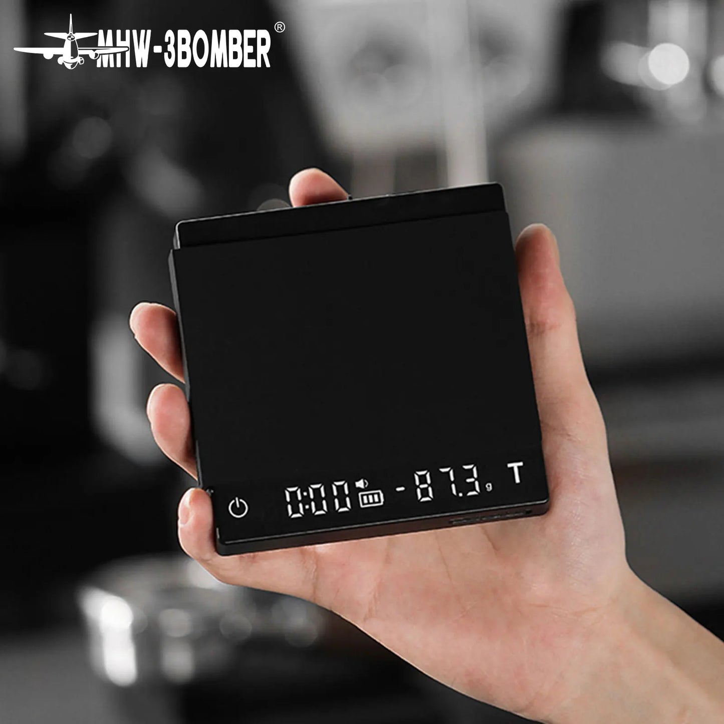 MHW-3BOMBER Cube Coffee Scale 2000g/0.1g | High Precision Cyclic Rechargeable