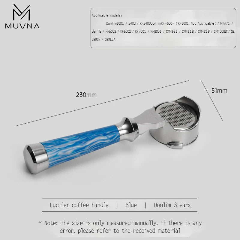 MUVNA Lucifer Series Espresso Bottomless Portafilter - POCILLO