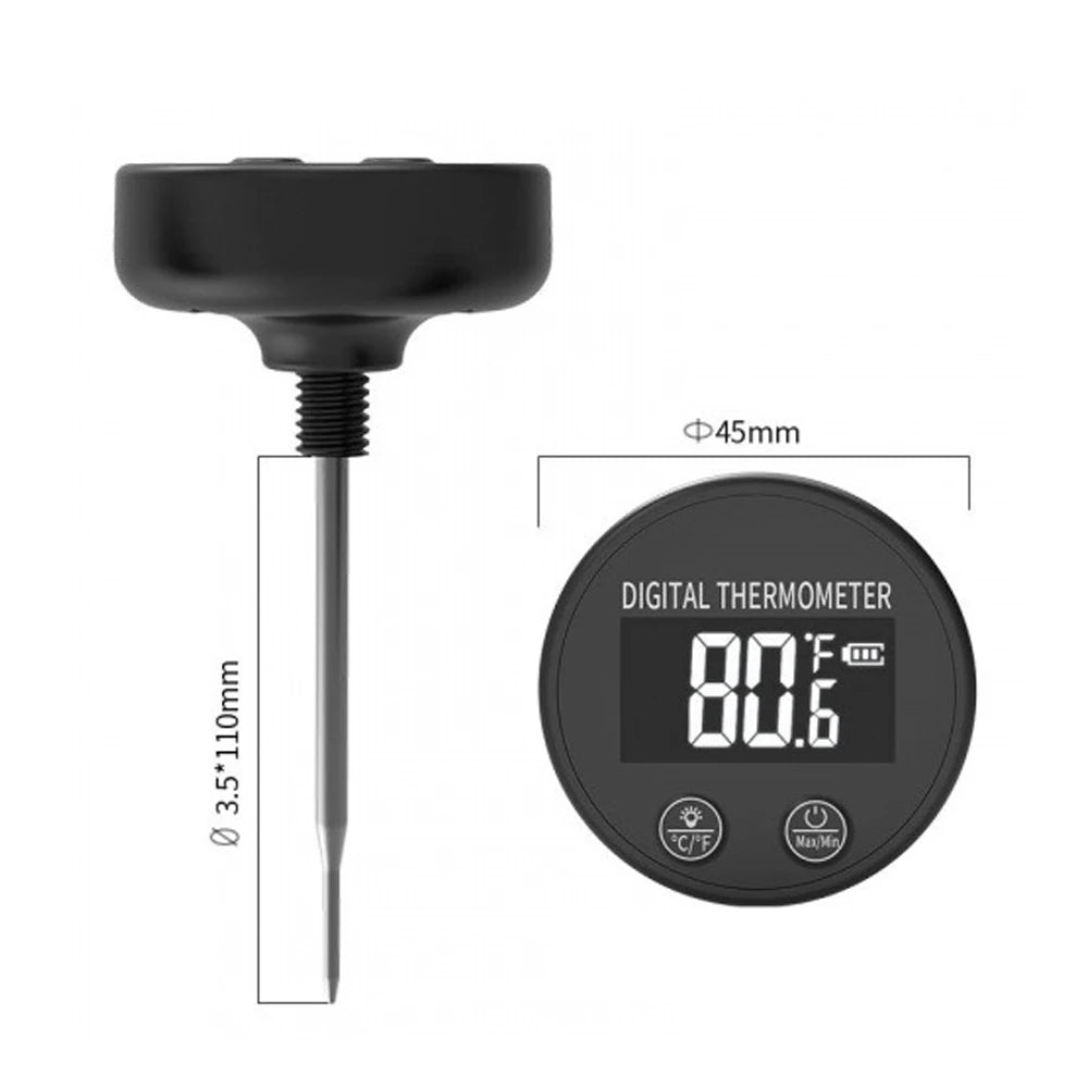 Pocillo Digital Coffee Thermometer with Clip 14°F to 212°F Touch Screen