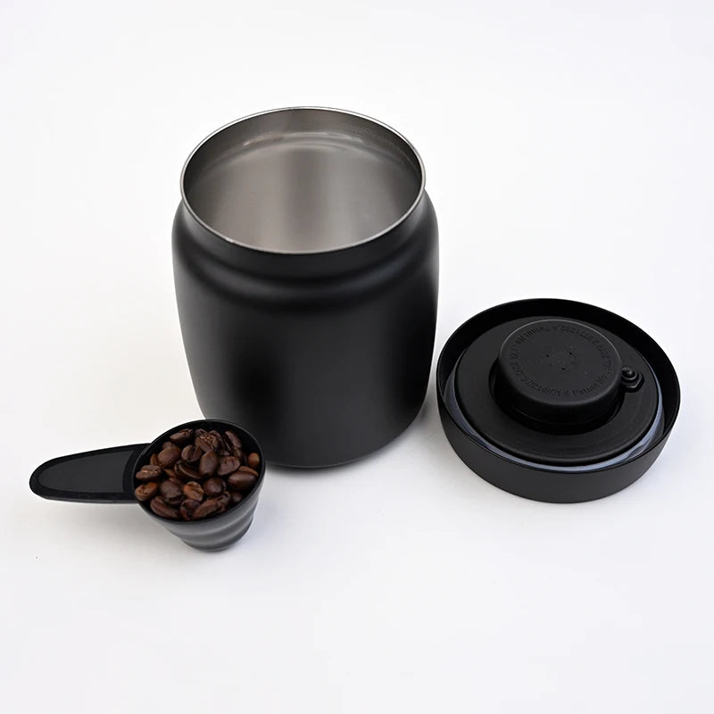 CAFEDE KONA Stainless Steel Sealed Tank Stainless Steel Vacuum Sealed Canisters For Coffee Beans,Tea, Kitchen Storage Containers - POCILLO